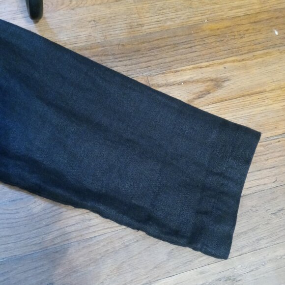 EILEEN FISHER 100% linen shawl collar jacket in black (M) - Picture 10 of 16